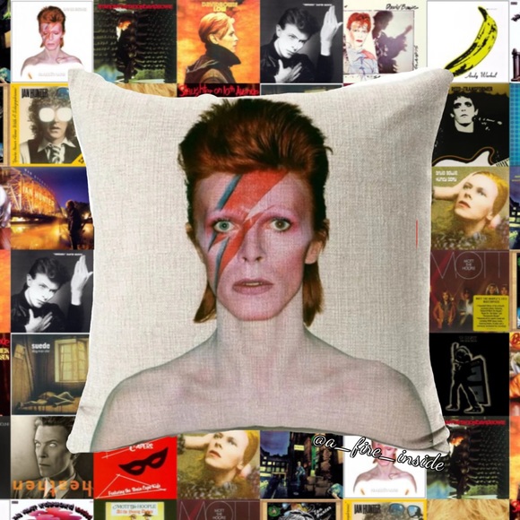 New David Bowie Aladdin Sane Throw Pillow Cover - Picture 2 of 3